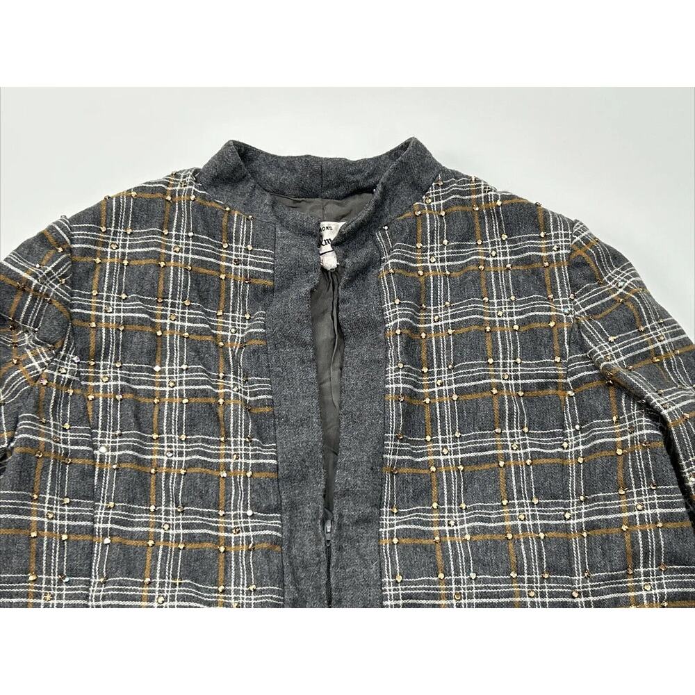 Vintage Elinor Simmons Malcolm Starr Womens Size 14 Gray Sequin Coat Lagenlook - Picture 6 of 13